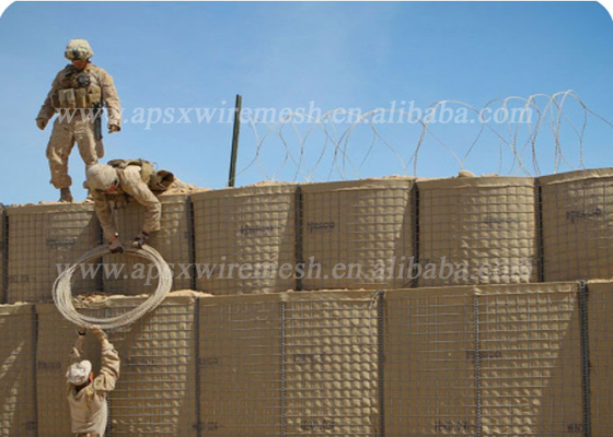Taşkın Koruması İçin Kaynaklı Askeri Mil 7 Savunma Bariyeri Ordu Hesco Duvarı
