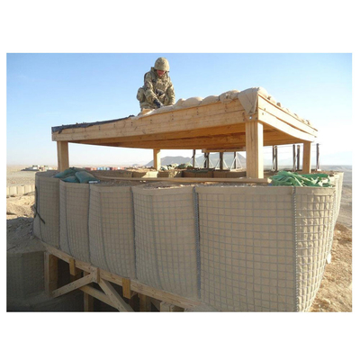 Taşınabilir Kaynaklı Kare Askeri Kum Duvar Hesco Bariyeri 3x3 İnç