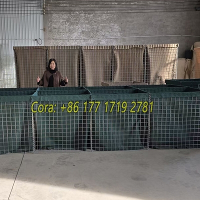 Galvanizli kaplı kaynaklı gabion duvar türü kum duvarı için savunma bariyerleri