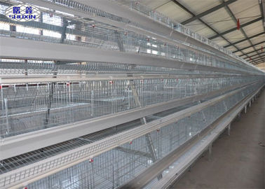 Kümes Hayvanları Besleme için Galvanizli Çiftlik 3 Katlı Tavuk Katman Kafesleri