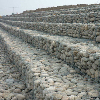 4x1x1 Demir Çit 3.4mm Galvanizli Gabion Sepetleri İstinat Duvarı Hasır