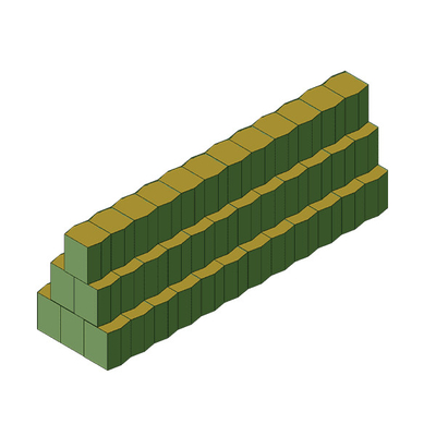 Anti pas sel kontrol kaynaklı Hesco Barrier Gabion Kutusu Defensive Barrier Destek Duvarı için