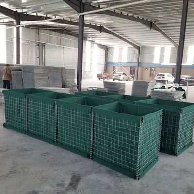 Galvanizli Savunma Bariyeri Galfan Kaynaklı Gabion Dökme Geotekstil Kumaş Sel Kontrolü için Koruyucu Duvar Çit