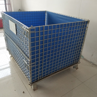 OEM Galvanizli Katlanabilir Euro Şişe Tel Konteyneri 1200*1000*890 Tel Ağı Konteyneri Yüklenebilir Depolama Kafes