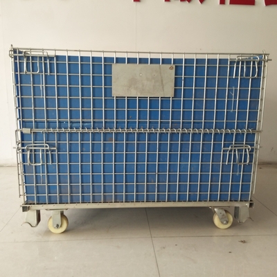 OEM Galvanizli Katlanabilir Euro Şişe Tel Konteyneri 1200*1000*890 Tel Ağı Konteyneri Yüklenebilir Depolama Kafes