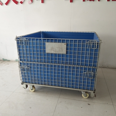 OEM Galvanizli Katlanabilir Euro Şişe Tel Konteyneri 1200*1000*890 Tel Ağı Konteyneri Yüklenebilir Depolama Kafes