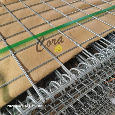 Savunma Bakanlığı Savunma Bariyeri Sıcak Dip Galvanizli Kaynaklı Gabion Kutusu Mil 10 Destek Duvarı