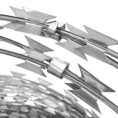 Galvanizli Blade Wire Razor Barbed Wire Mesh donanım malzemeleri