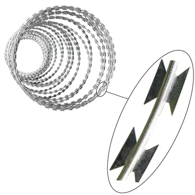 Galvanizli Blade Wire Razor Barbed Wire Mesh donanım malzemeleri