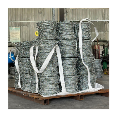 Geleneksel Galvanizli Dikenli Tel Bobini 400M 500M 50Kg Her Rulo Çelik Çit ve Koruma için 5mm Diameter