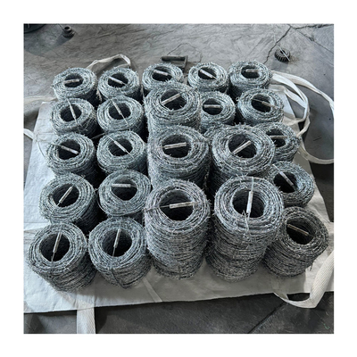 500 metre dikenli tel 12.5 metrelik Galvanizli dikenli tel 14 metrelik 4 noktalı dikenli tel