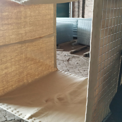 Galvanizli kaynak askeri taş dolusu çelik savunma sel bariyer duvarı satılıyor