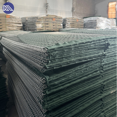 MIL1 1.37m Yüksek Galfan Kaplı Geotextile Askeri Sınıf HESCO Sel Engelleri ile Kaynaklı Gabion Çizgi ABD Pazarında