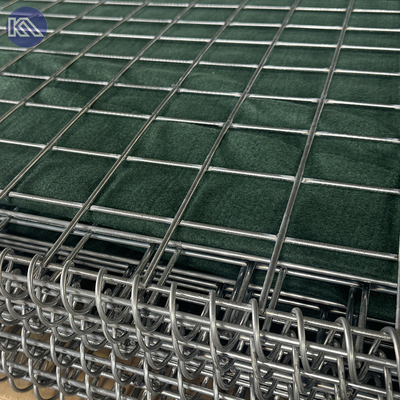 MIL1 1.37m Yüksek Galfan Kaplı Geotextile Askeri Sınıf HESCO Sel Engelleri ile Kaynaklı Gabion Çizgi ABD Pazarında