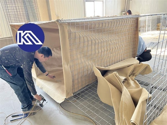 Patlama Kanıtlı Gabion Mesh Kutusu Yüzen Perimetre Savunma Engelli Savunma Duvarı