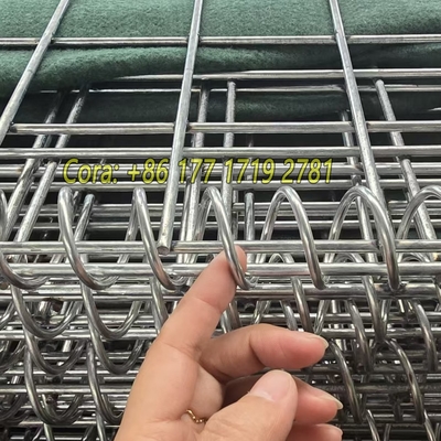 Anti Pas 4.0mm Galvanizli Kaynaklı Gabion Kutusu Kaplı Geotextile Kumaş Savunma Bariyer Kum Dolu Bastion Duvarı