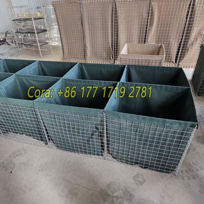 Askeri Hesco Çantası 2.74m Yüksek Galvanizli Savunma Engelli Koruma Duvarı Kaynaklı Gabion Kutusu