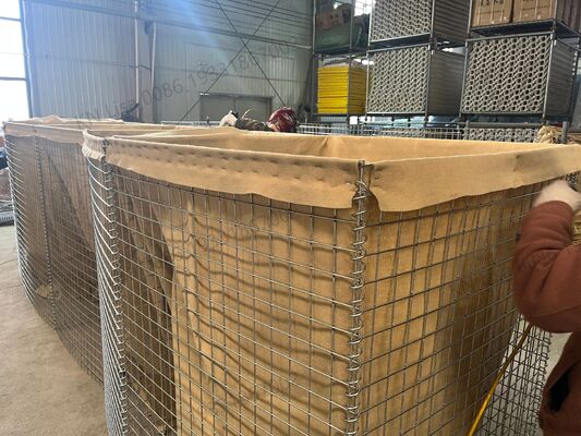Heavy Duty Blast Proof Gabion Box High Tensile Protective Defensive Barriers Wall Flood Bastion Barrier For Sale