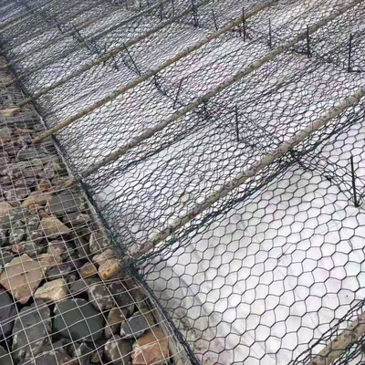 Demir Hasır 2.0mm Altıgen Gabion Sepet Galvanizli / Pvc Kaplı Duvar Reno Şilte