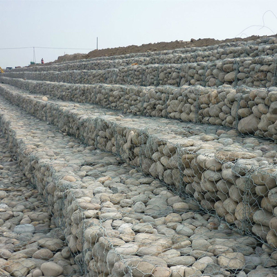2.7mm Dokuma Gabion Sepetleri Ağır Galvanizli Altıgen İstinat Duvarı Tasarımı