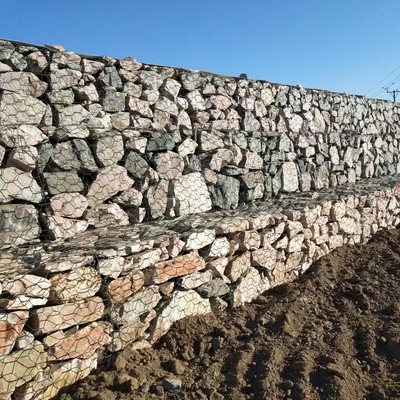 Deniz Suyu Altında Bükümlü Tel Gabion Sepetler Pvc Kaplı 2x1x1 M