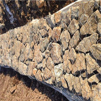 8cm x 10cm Mesh Aralığı Galvanizli gabion sepet / PVC Gabion Kaya Sepeti