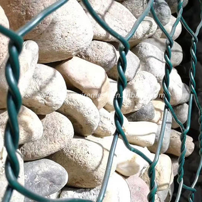 Sıcak Galvanizli 8 * 10 Bükülmüş Tel Gabion Sepetleri Düşük Demir Hasır 2x1x1 Altıgen Taş