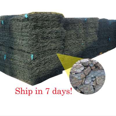 6x2x0.5m 8x10cm Galvanizli Gabion Sepet 2.7mm