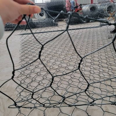 100x120mm 2x1x1 3.05mm Pvc Kaplı Gabion Sepetler 270 Gsm Çinko Kaplı