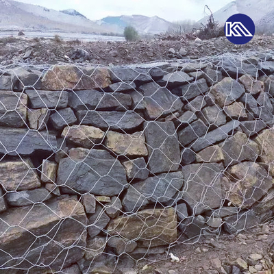 Nehir Koruma Galvanizli Tel Gabion Kafes 27mm