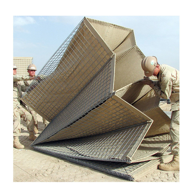 Gana'da SGS Kare Şekli Askeri Savunma Bariyeri Gabion Bariyerleri 300GSM