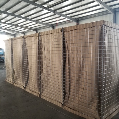 Mil 3 4mm 75cmx75cm Hesco Sepetleri Askeri Kum Bariyerleri ISO Belgeli