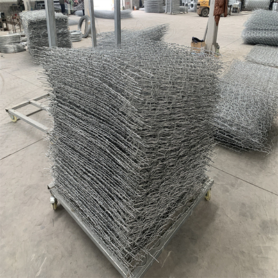 Düşük Karbonlu Demir Tel 2.0mm-4.0mm Gabion Sepet İstinat Duvarları Antipas