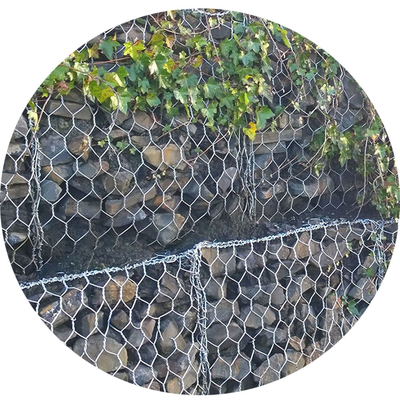 ISO COC Demir Hasır Galvanizli Gabion Sepetleri 100 * 120mm Delik