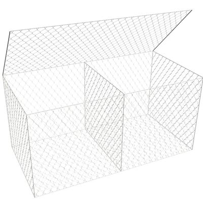 Çift Bükümlü HDG Galvanizli 8x10cm Gabion Sepetler Taş Dolgulu Tel Kafesler