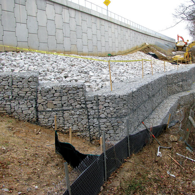 EN10223-3 Avrupa Standardı Gabion Hasır Sepet Kafesi Sıcak Daldırma Galvanizli