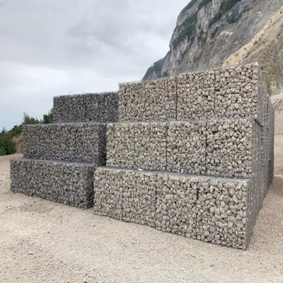 Çift Bükümlü Galvanizli Gabion Kutusu Altıgen Gabion Hasır Korozyon Koruması