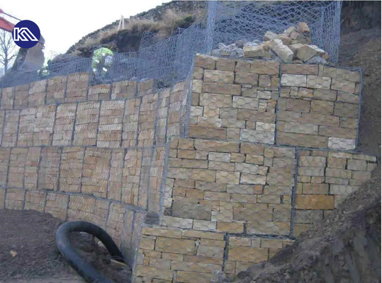 Banka Koruması için 3.3mm Tel Altıgen Örgü Dokuma Gabion Sepetleri