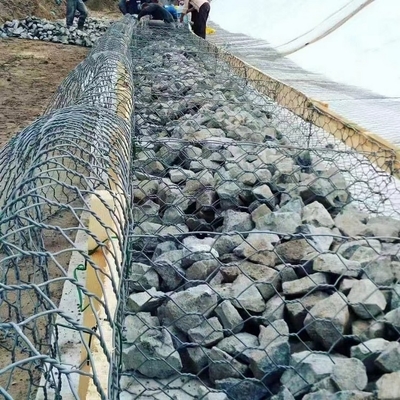 Standart  Altıgen Tel  Gabion Kutu İstinat Duvarı Galvanizli