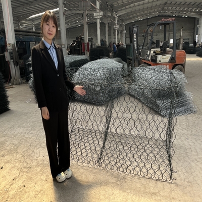 Nehir Taşkın Kontrolü Düşük Karbonlu Çelik Tel Galvanizli Gabion Sepet 2x1x1 M