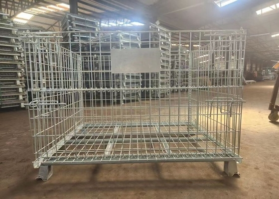Depo Depolama 50 * 50 Hasır Konteyner Sıcak Daldırma Galvanizli