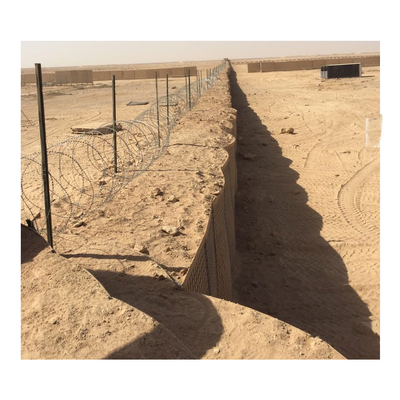 Kaynaklı Askeri Kum 5mm Hesco Gabion Kutusu Duvar Ordusu Koruyucu