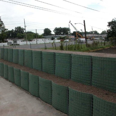 Koruma Gabion Mesh Olarak Kullanılan Galvanizli Hesco Tabyaları İstinat Duvarı Bariyerleri