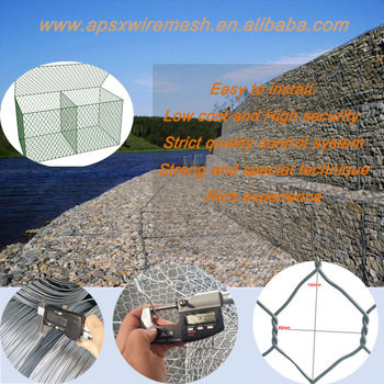Ağır Çinko Kaplama Pvc Gabion Kutusu 2x1x0.5m Geliştirilmiş Performans İçin