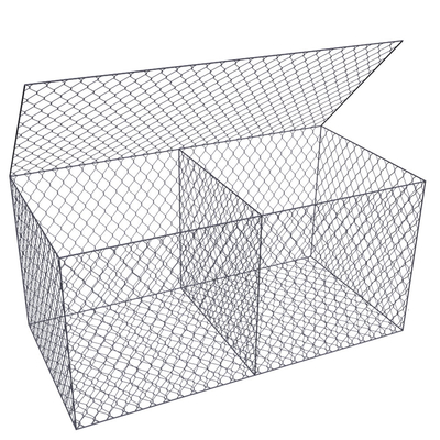 Yeşil Pvc kaplı Gabion sepetleri 100x50x30 Destek Duvarı 8x10cm Ağ deliği