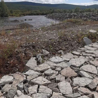 Pvc 6x8cm Galvanize Gabion Kutusu 3.2mm Kablo Çapı