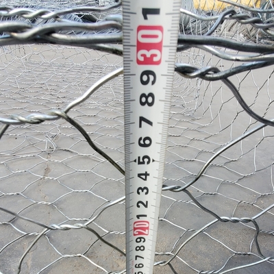2x1x1m Taş Gabyon Sepeti 8*10cm Altıgen Delik