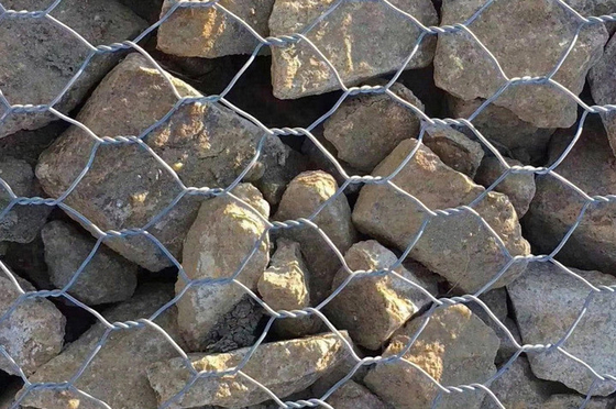 1mx1mx0.5m Kablo Ağı Gabion Basket Sıcak Galvanize Ağır
