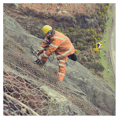 SNS Galvanize Heavy Duty Rockfall Netting Passive Protection Gabion Mesh Tel ipli çit