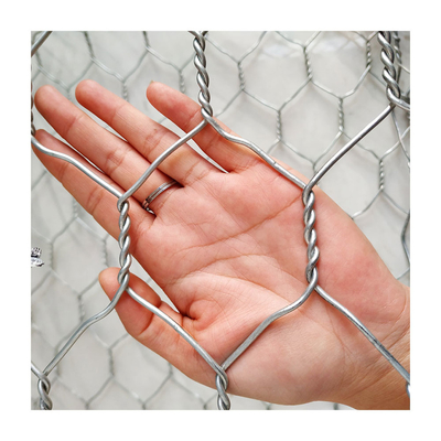 2x1x1m Galvanize Gabion Kutusu Metal Tel Dolu Taş